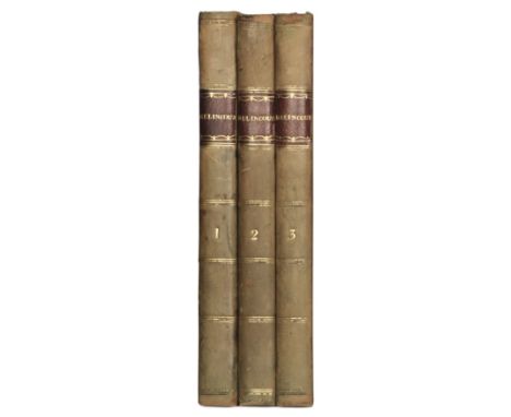[Peacock, Thomas Love]. Melincourt, by the author of Headlong Hall, 3 volumes, 1st edition, London: T. Hookham, Jun. and Co.,