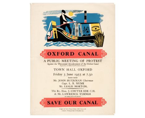 * Osborne (Patrick, illustrator). Oxford Canal. A public meeting of protest against the threatened abandonment of the Oxford 