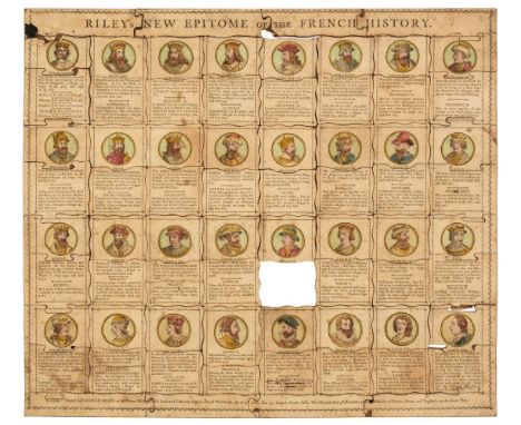 * Jigsaw. Riley's New Epitome of the French History, printed for George Riley, at his Patent Sliding Black Lead and Coloured 