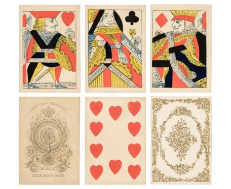 * Reynolds &amp; Sons. A standard English deck of playing cards, circa 1840, 52 colour woodblock cards (complete), comprising