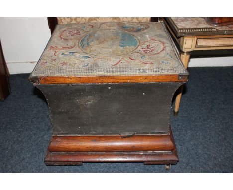 A Victorian ottoman stool with concave sides (NC)