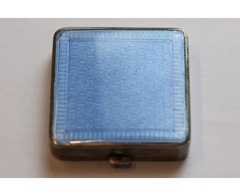 A silver and enamel powder compact for Asprey's, London 1922