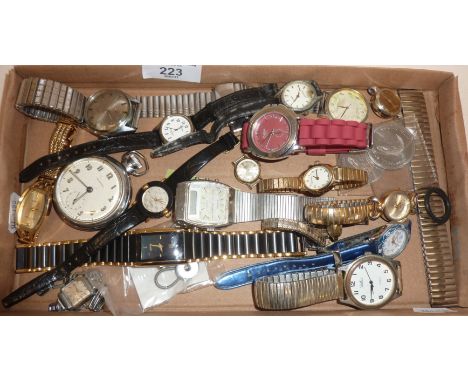 Collection of assorted vintage wrist watches - maker's include Belltime (digital), Camy, Smiths Empire, Casio, Sekonda, Oris,