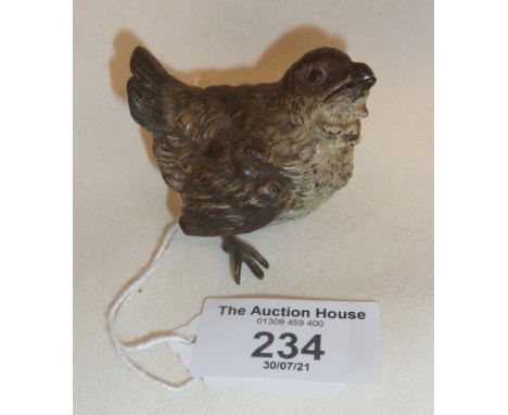 Austrian cold painted bronze baby bird (A/F)