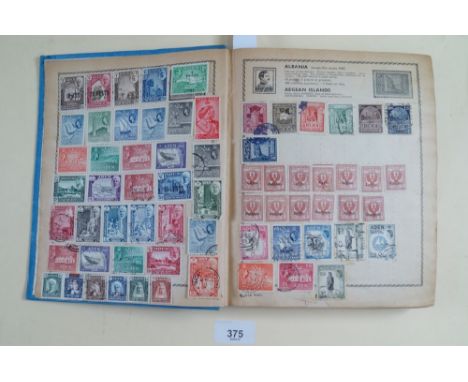 A very full 335 page 'Triumph' stamp album of mint and used defin and commem from GB, Commonwealth and rest of world, QV to Q