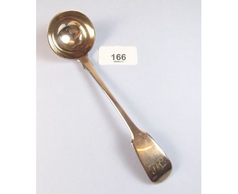 A silver Georgian sauce ladle by William Theobalds, London 1834