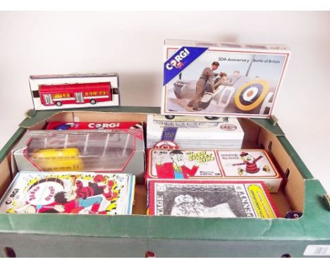 A Corgi 50th Anniversary Battle of Britain boxed vehicle set D35/1,20 and eight other various boxed Corgi and Dinky vehicles