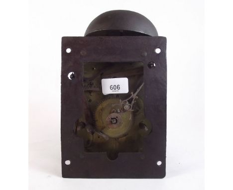 An antique twin fusee bracket clock movement - distressed condition