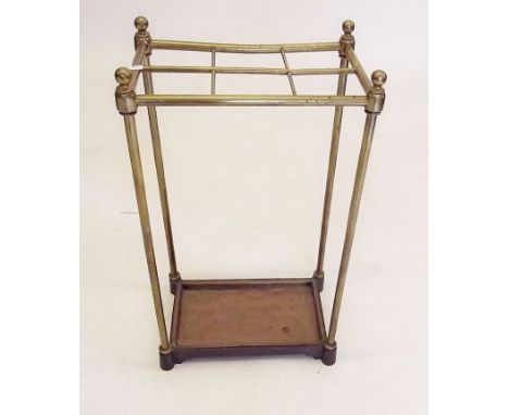 An Edwardian brass stick stand