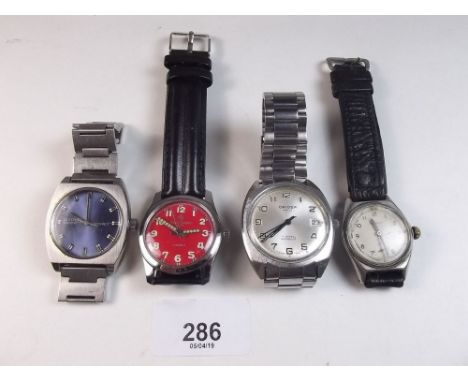 Four mechanical wrist watches including vintage Rotary, Citizen etc