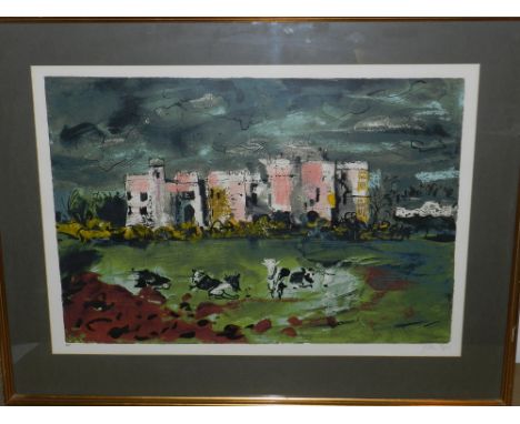 John Piper C.H. (British, 1903-1992). 'Castle', lithograph, artists proof, signed in pencil lower right. H: 45cm W:64cm