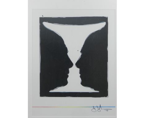 Jaspar Johns USA 1930, 'Picasso Cup Face', lithograph, 1973 for XX Sielle USA, printed by Mour Lot, Paris, signed and dated '