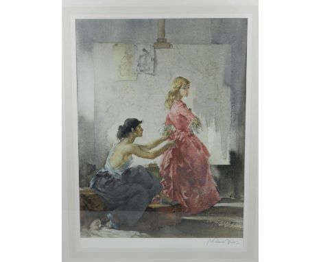 William Russell Flint (1880 - 1969), Two Models, lithograph, with blind stamp and signed in pencil, 38 x 27cm.