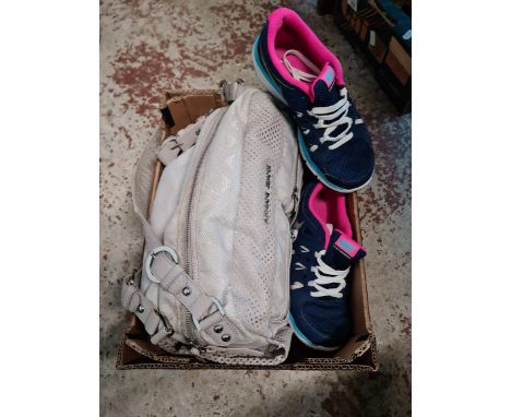 A Armani Jeans women's handbag and a pair of Nike trainers size 5.5