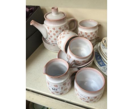 Denby Falling Leaves tea set including teapot - 15 pieces 