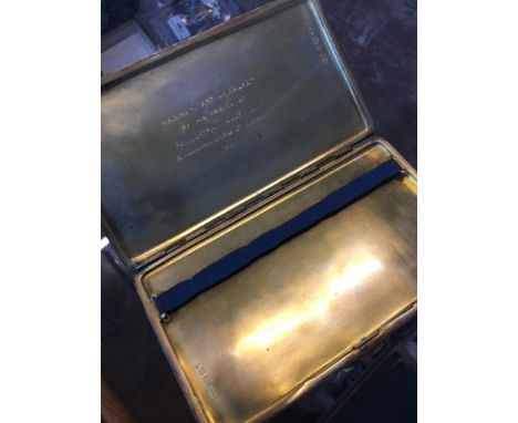 A hallmarked silver cigarette case. 