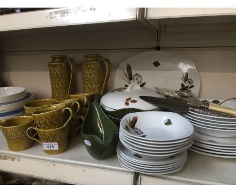 A Mid Winter tea service and a Burleigh Ware 1970s coffee service. 