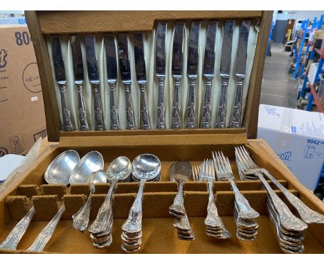 A canteen of silver plated cutlery. 