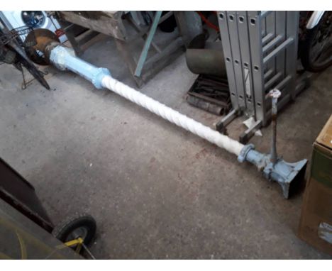 A Victorian cast iron lamp post, approx. length 11'. 
