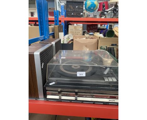 Philips stereo record player with speakers. 