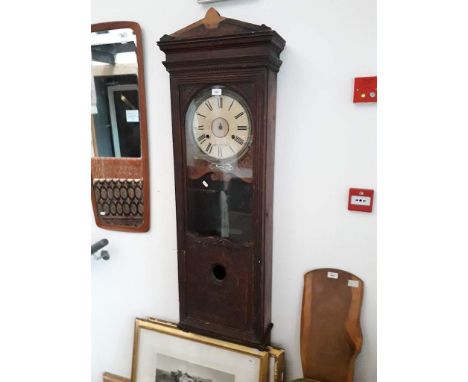 A Bundy time recorder oak clock case (no mechanism) 