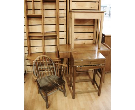 An early 20th century canteen table, the quarter veneered top opening to reveal a full set of EPNS flatware, knives, forks, s