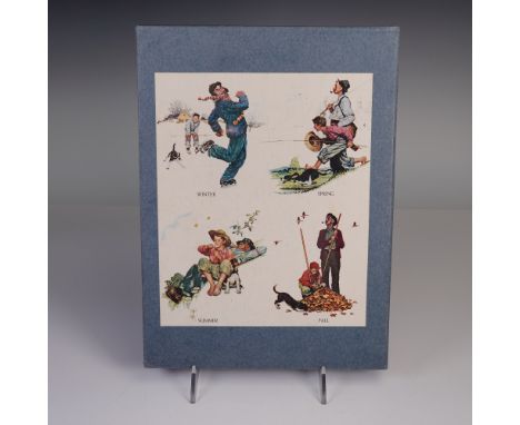 A hardcover edition of Norman Rockwell: Illustrator, presented in its original illustrated slipcase. This richly illustrated 