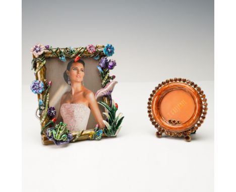 A charming pair of decorative tabletop photo frames, each showcasing a distinctive style. The first, from the Royal Gem Colle