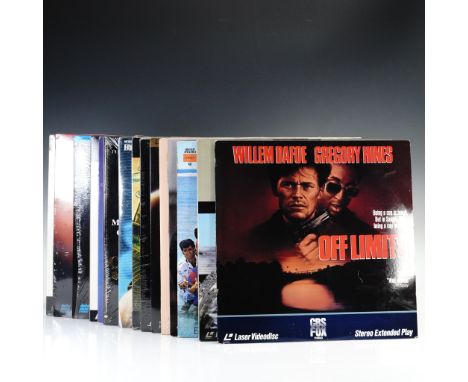 Eclectic 16-piece assortment of vintage LaserDiscs featuring a broad range of cinematic genres including sci-fi, musical, thr
