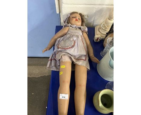 Vintage composition doll with sleep eyes