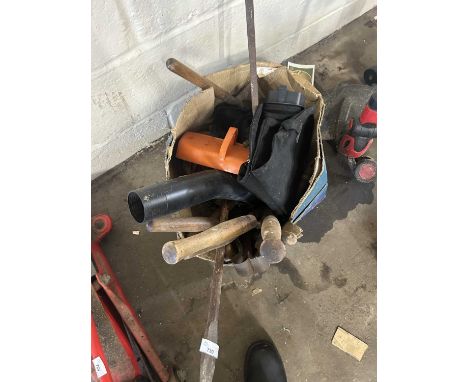 Box of assorted tools