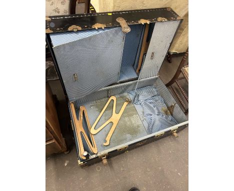 A vintage Selfridges Vertex travel trunk
