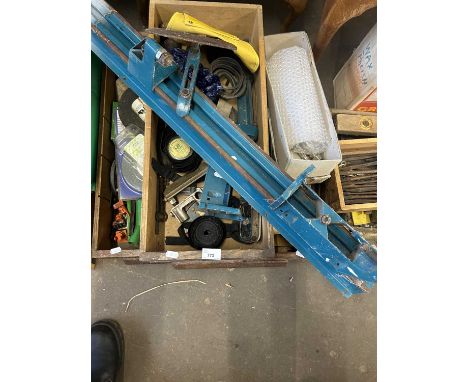 Three drawers of mixed tools, workshop clearance items etc