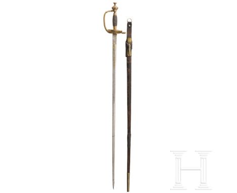 Geschenkdegen alter Art mit Damastklinge für Premier-Lieutenant Ernst Kurts im Kaiser Alexander Garde-Grenadier-Regiment Nr. 