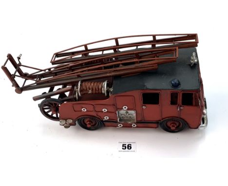 Large metal fire engine, 12" long