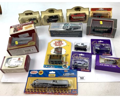 15 boxed model vehicles inc. Cadbury's, Corgi, Days Gone, Great British Buses, Thomas the Tank Engine etc.