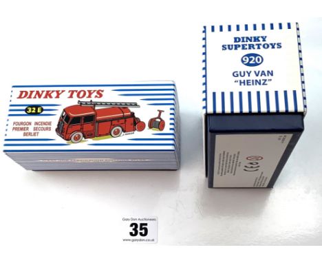 2 boxed Dinky vehicles - Supertoys 920 Guy Van 'Heinz' and 32E fire engine