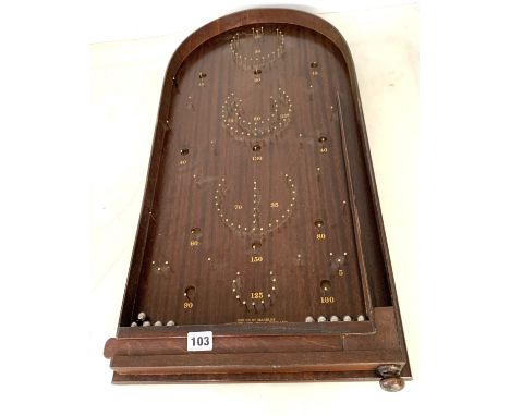 Bagatelle by House of Marbles, Bovey Tracey, Devon with 10 metal marbles, 29" long x 15" wide