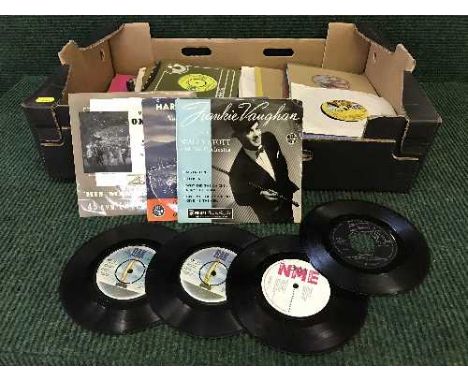 A box of 45's including The Sweet, Simon and Garfunkel, T-rex etc