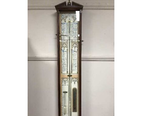An oak cased Admiral Fitzroy barometer