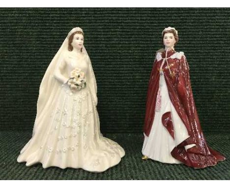 Two boxed Royal Worcester figures - In celebration of the Queens 80th birthday 2006 & Her Majesty Queen Elizabeth II 