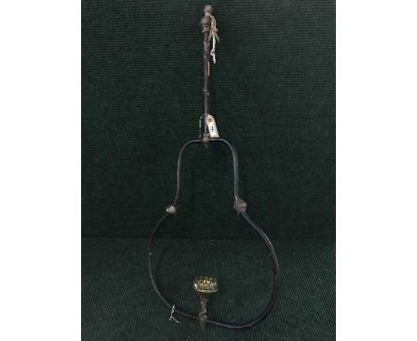 A late nineteenth century hanging oil lamp frame