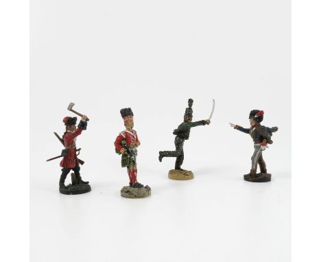 Twenty miniature painted pewter Franklin Mint models, from the Fighting Men of the British Empire series, all boxed and with 