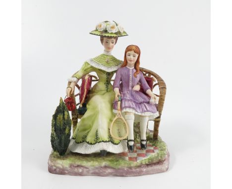 A Royal Worcester model, from the Victorian Figures series, Charlotte and Jane, boxed with certificate   Condition report:  G