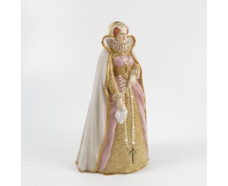 A Royal Worcester model, Mary Queen of Scots, After Janet, model number 2634, dated 1956, height 8.25ins   Condition report: 