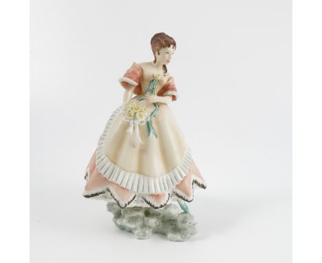 A Royal Worcester model, from the Victorian Figures series, Penelope, boxed with certificate   Condition report:  Good condit