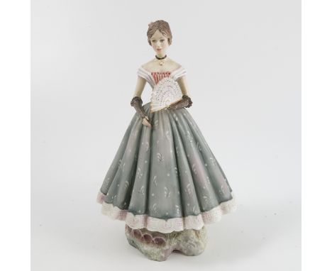 A Royal Worcester limited edition figure, Caroline, from the Victorian figures series, NO box or certificate   Condition repo