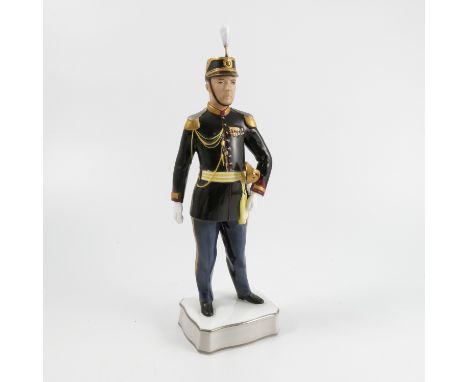 A Royal Worcester limited edition model, Officer of the Palatine Guard, modelled by Neal French, with certificate   Condition