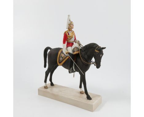 A Royal Worcester model, The Life Guards, modelled by Doris Lindner   Condition report:  Good condition