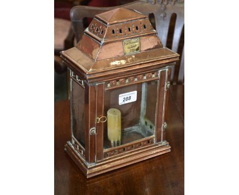 A Limehouse Lamp Company copper and brass bulkhead candle lamp